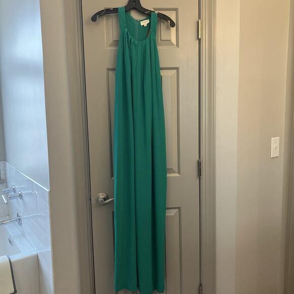 Everly Green Sleeveless Evening Maxi Dress Small Lightweight Flowy Pockets - Picture 1 of 8